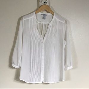 H&M Pleated Detail Button Down Blouse